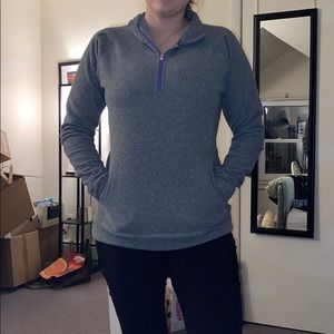 Blurr grey quarter zip fleece